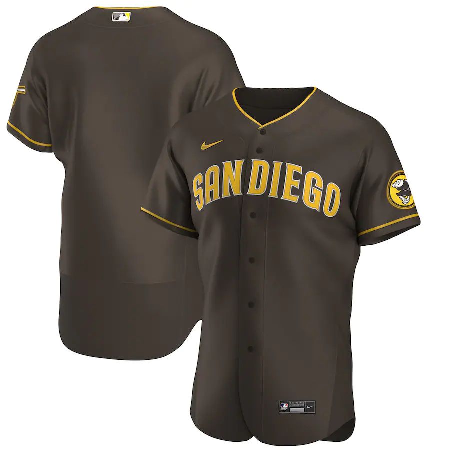 Cheap Mens San Diego Padres Nike Brown Road Authentic Team MLB Jerseys
